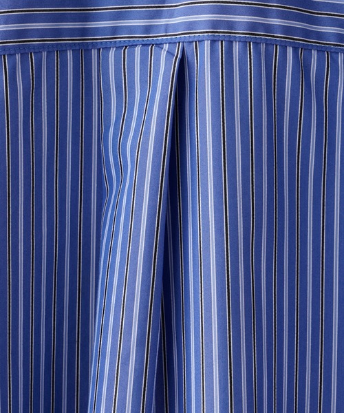 CIAOPANIC（チャオパニック）の「シリコン加工ストライプシャツ（シャツ/ブラウス・メンズ・サックスブルー/ネイビー・MEDIUM/LARGE）」の4枚目の写真