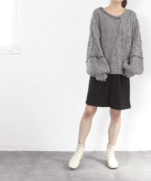 SOROTTO(ソロット)の「ローヒールのストレッチショートブーツ(ブーツ・レディース・ブラック/ダークブラウン/アイボリー/ブラック系その他・LL/3L/S/M/L)」の22枚目の写真