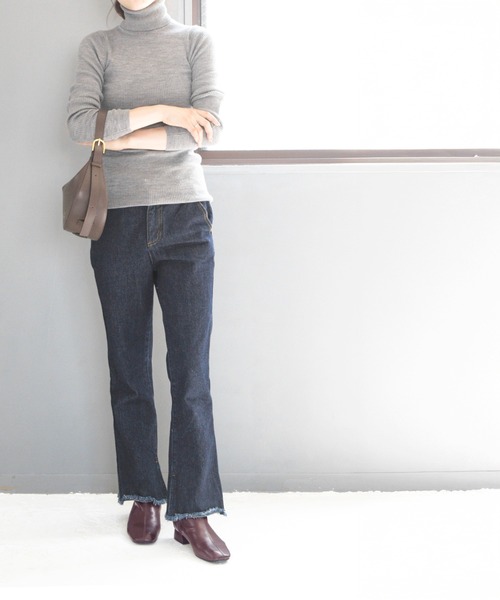 SOROTTO(ソロット)の「ローヒールのストレッチショートブーツ(ブーツ・レディース・ブラック/ダークブラウン/アイボリー/ブラック系その他・LL/3L/S/M/L)」の18枚目の写真