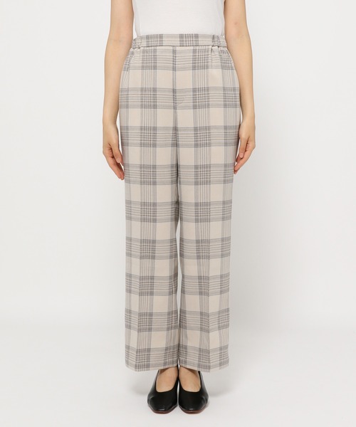 LEPSIM（レプシィム）の「【ハタラク7DAYSパンツ】嬉しい機能が付いたチェックストレートパンツ[2021秋冬]　959440（その他パンツ・レディース・グレイッシュベージュ/ブラウン・X-SMALL/MEDIUM/LARGE/SMALL）」の5枚目の写真