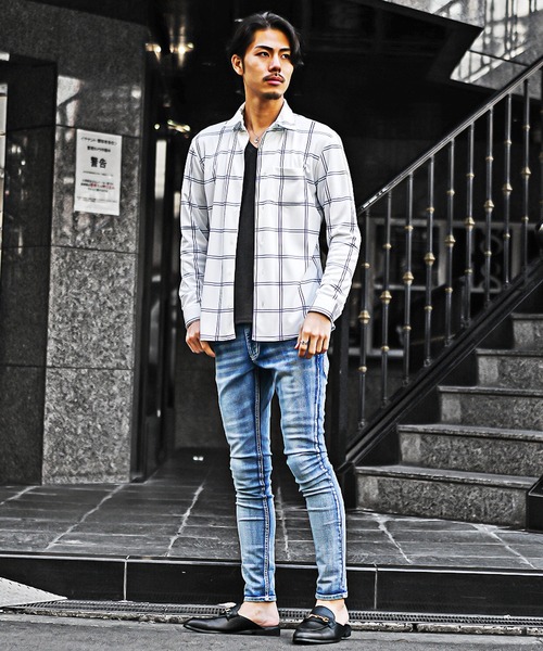 JOKER（ジョーカー）の「【JOKER】総柄ワイヤー襟長袖シャツ メンズ 千鳥柄/チェック柄/バンダナ柄 春服（シャツ/ブラウス・メンズ・ホワイト系その他/ブラック系その他/ホワイト系その他2/ホワイト系その他3/ブラック系その他2/ブラック系その他3/ブラック系その他4/ホワイト系その他4・M/L/XL）」の19枚目の写真