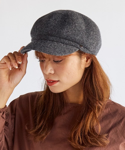 14+（イチヨンプラス）の「バスクポコポコキャスケット（キャスケット・レディース・ブラック/ダークブラウン/ベージュ/ブラウン/グレー/ライトベージュ/グレイッシュベージュ/ライトブラウン/ライトグレー/カーキ・FREE）」の4枚目の写真