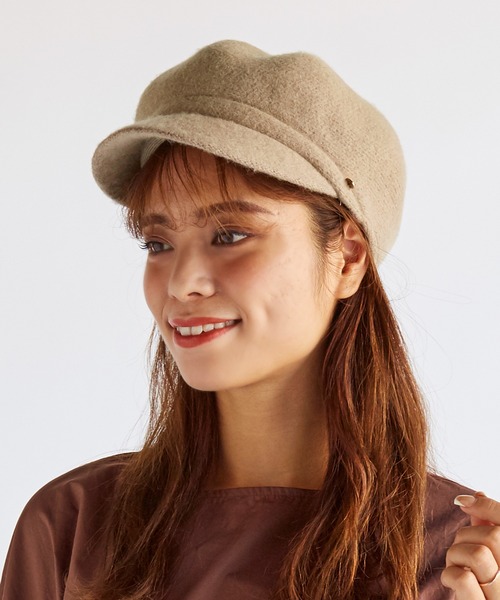 14+（イチヨンプラス）の「バスクポコポコキャスケット（キャスケット・レディース・ブラック/ダークブラウン/ベージュ/ブラウン/グレー/ライトベージュ/グレイッシュベージュ/ライトブラウン/ライトグレー/カーキ・FREE）」の9枚目の写真