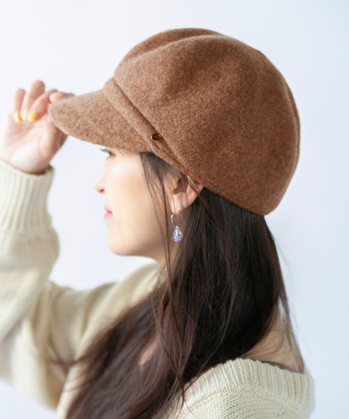 14+（イチヨンプラス）の「バスクポコポコキャスケット（キャスケット・レディース・ブラック/ダークブラウン/ベージュ/ブラウン/グレー/ライトベージュ/グレイッシュベージュ/ライトブラウン/ライトグレー/カーキ・FREE）」の7枚目の写真