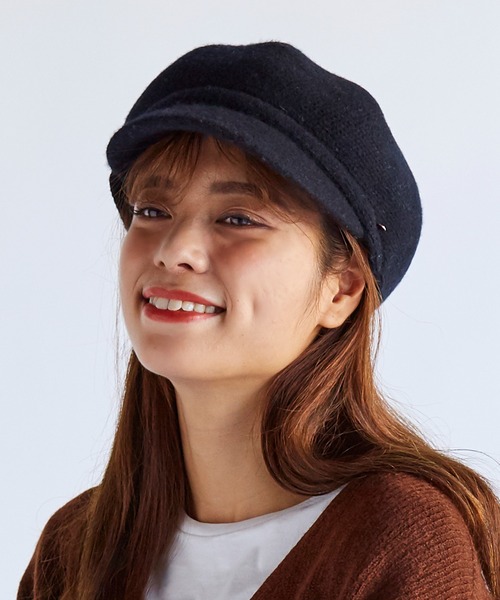 14+（イチヨンプラス）の「バスクポコポコキャスケット（キャスケット・レディース・ブラック/ダークブラウン/ベージュ/ブラウン/グレー/ライトベージュ/グレイッシュベージュ/ライトブラウン/ライトグレー/カーキ・FREE）」の2枚目の写真