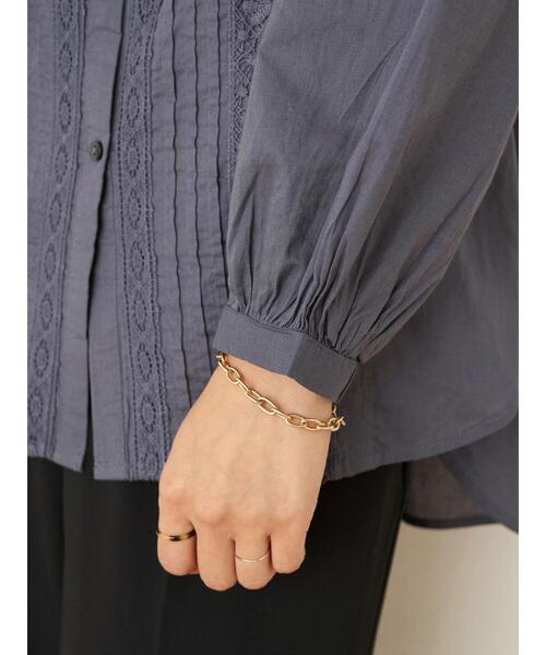 earth music&ecology(アースミュージックアンドエコロジー)の「ピンタックレースチュニック *(シャツ/ブラウス・レディース・ブラック/オフホワイト/ダークブルー/ピンクベージュ・FREE)」の10枚目の写真