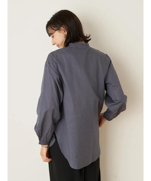 earth music&ecology(アースミュージックアンドエコロジー)の「ピンタックレースチュニック *(シャツ/ブラウス・レディース・ブラック/オフホワイト/ダークブルー/ピンクベージュ・FREE)」の17枚目の写真