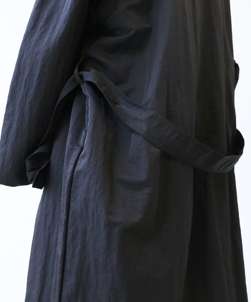 minsobi（ミンソビ）の「ロングオーバートレンチコート（トレンチコート・メンズ・ブラック・FREE）」の13枚目の写真