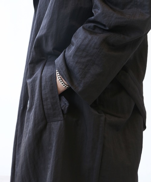 minsobi（ミンソビ）の「ロングオーバートレンチコート（トレンチコート・メンズ・ブラック・FREE）」の6枚目の写真