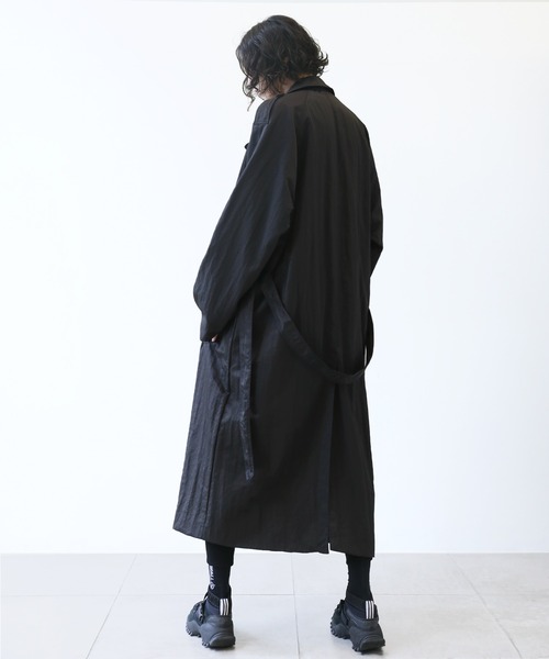 minsobi（ミンソビ）の「ロングオーバートレンチコート（トレンチコート・メンズ・ブラック・FREE）」の7枚目の写真