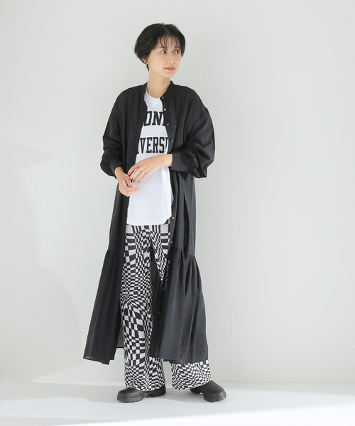 JOINT WORKS（ジョイントワークス）の「J-ブザム スソキリカエシャツワンピース（シャツワンピース・レディース・ベージュ/カーキ/ブラック・FREE）」の8枚目の写真