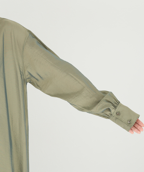 JOINT WORKS（ジョイントワークス）の「J-ブザム スソキリカエシャツワンピース（シャツワンピース・レディース・ベージュ/カーキ/ブラック・FREE）」の19枚目の写真