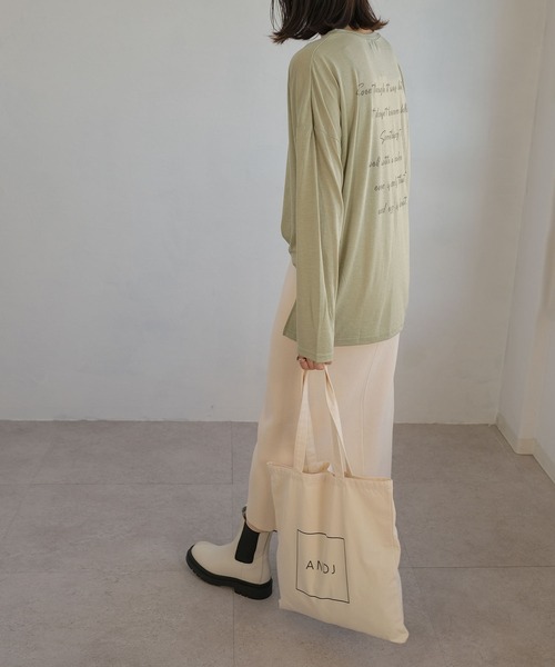 ＡＮＤＪ（アンドジェイ）の「ANDJロゴトートバッグ（トートバッグ・レディース・オフホワイト/ブラック・M）」の16枚目の写真
