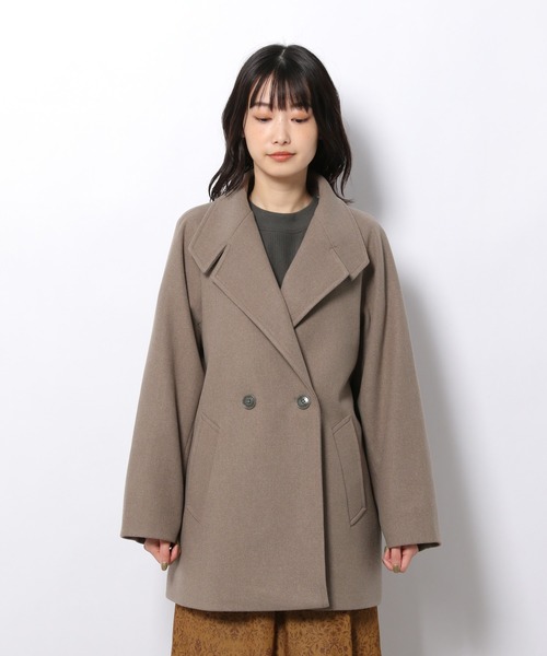 LAKOLE（ラコレ）の「ウーリーテックラペルドピーコート / 953529