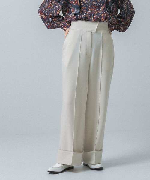 KBF（ケイビーエフ）の「ターンアップワイドパンツ（その他パンツ・レディース・チャコールグレー/ベージュ/カーキ・ONE）」の12枚目の写真