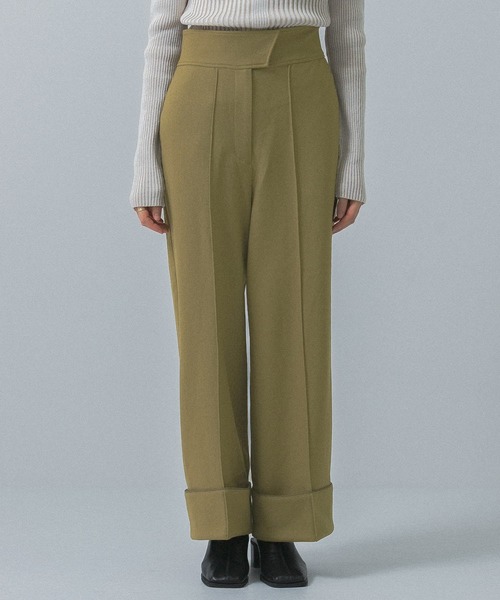 KBF（ケイビーエフ）の「ターンアップワイドパンツ（その他パンツ・レディース・チャコールグレー/ベージュ/カーキ・ONE）」の21枚目の写真