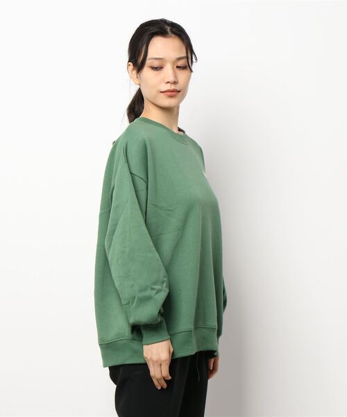 ems excite（エムズエキサイト）の「ロゴBIGトレーナー（スウェット・レディース・チャコールグレー/オフホワイト/グリーン・FREE）」の16枚目の写真