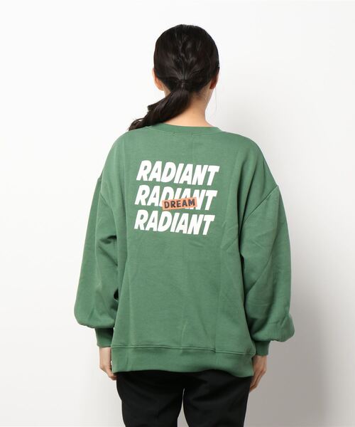 ems excite（エムズエキサイト）の「ロゴBIGトレーナー（スウェット・レディース・チャコールグレー/オフホワイト/グリーン・FREE）」の17枚目の写真