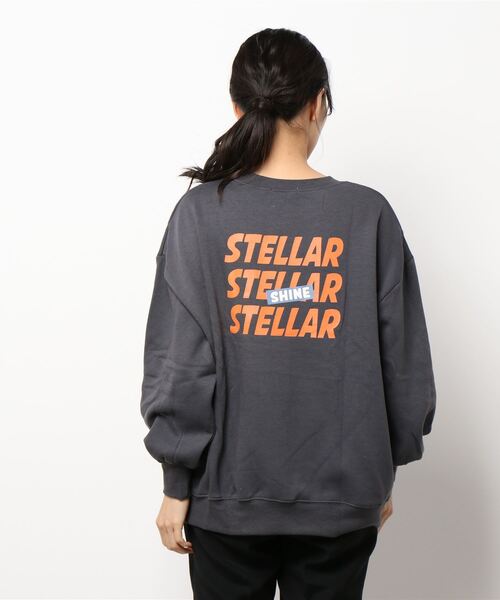 ems excite（エムズエキサイト）の「ロゴBIGトレーナー（スウェット・レディース・チャコールグレー/オフホワイト/グリーン・FREE）」の18枚目の写真