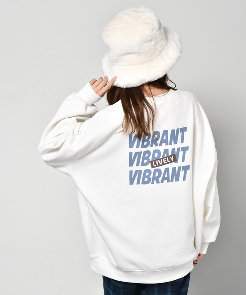 ems excite（エムズエキサイト）の「ロゴBIGトレーナー（スウェット・レディース・チャコールグレー/オフホワイト/グリーン・FREE）」の11枚目の写真