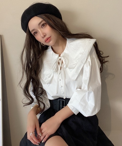 EIMY ISTOIRE（エイミーイストワール）の「ビッグフレアカラーブラウス 