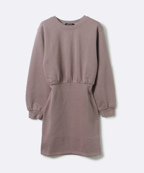 one way（ワンウェイ）の「【oneway Jeans】裏起毛BACKオープンワンピース（ワンピース・レディース・ライトグレー/ブラック/ライトピンク・FREE）」の7枚目の写真
