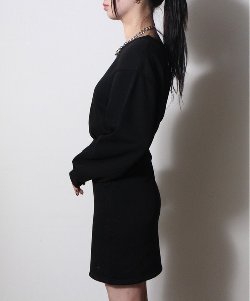 one way（ワンウェイ）の「【oneway Jeans】裏起毛BACKオープンワンピース（ワンピース・レディース・ライトグレー/ブラック/ライトピンク・FREE）」の19枚目の写真