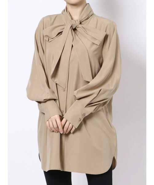 LAGUNAMOON（ラグナムーン）の「ボリュームボウタイブラウス（シャツ/ブラウス・レディース・ベージュ/ブラウン/プラム・FREE）」の5枚目の写真