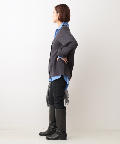 IENA（イエナ）の「畦Vネックカーディガン◆（カーディガン/ボレロ・レディース・ブラウン/グレー・FREE）」の15枚目の写真