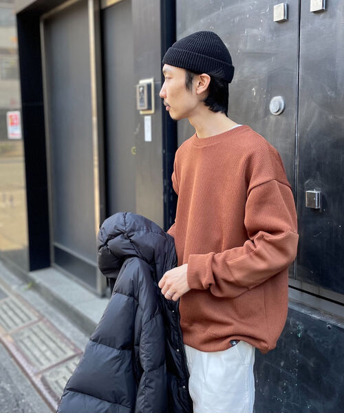 GLOSTER（グロスター）の「【GLOSTER/グロスター】QUARTER GAUGE COMBAT SWEATER エルボーパッチ プルオーバースウェット（スウェット・メンズ・オフホワイト/ブラウン/ライトグリーン/チャコールグレー・LARGE/MEDIUM）」の9枚目の写真