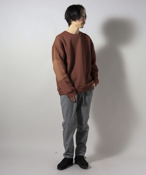 GLOSTER（グロスター）の「【GLOSTER/グロスター】QUARTER GAUGE COMBAT SWEATER エルボーパッチ プルオーバースウェット（スウェット・メンズ・オフホワイト/ブラウン/ライトグリーン/チャコールグレー・LARGE/MEDIUM）」の12枚目の写真