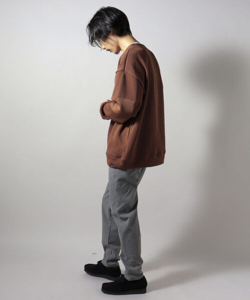 GLOSTER（グロスター）の「【GLOSTER/グロスター】QUARTER GAUGE COMBAT SWEATER エルボーパッチ プルオーバースウェット（スウェット・メンズ・オフホワイト/ブラウン/ライトグリーン/チャコールグレー・LARGE/MEDIUM）」の13枚目の写真