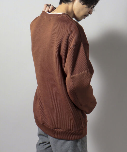 GLOSTER（グロスター）の「【GLOSTER/グロスター】QUARTER GAUGE COMBAT SWEATER エルボーパッチ プルオーバースウェット（スウェット・メンズ・オフホワイト/ブラウン/ライトグリーン/チャコールグレー・LARGE/MEDIUM）」の18枚目の写真