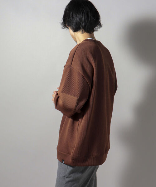 GLOSTER（グロスター）の「【GLOSTER/グロスター】QUARTER GAUGE COMBAT SWEATER エルボーパッチ プルオーバースウェット（スウェット・メンズ・オフホワイト/ブラウン/ライトグリーン/チャコールグレー・LARGE/MEDIUM）」の19枚目の写真