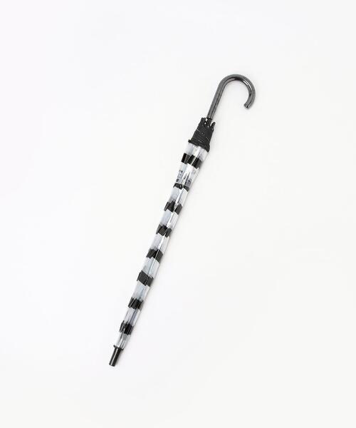 agnes b.（アニエスベー）の「WEB限定　GT87 PARAPLUIE　ボーダー長傘（長傘・レディース・ブラック・UNI）」の3枚目の写真