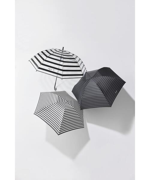 agnes b.（アニエスベー）の「WEB限定　GT87 PARAPLUIE　ボーダー長傘（長傘・レディース・ブラック・UNI）」の7枚目の写真