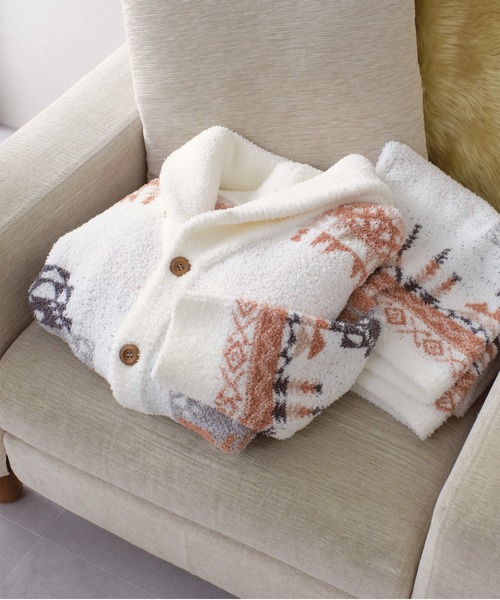 acro(アクロ)の「ショールカラージャガード柄カウチン/AC1263(ルームウェア/パジャマ・レディース・アイボリー・フリ-)」の10枚目の写真