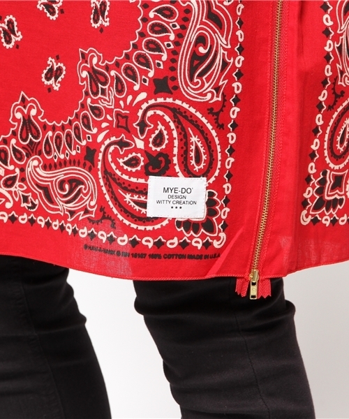 MYE-DO'（マイ・ドゥ）の「バンダナスカート（スカート・メンズ・ホワイト/ブラック/サックスブルー/ネイビー/レッド・FREE）」の11枚目の写真