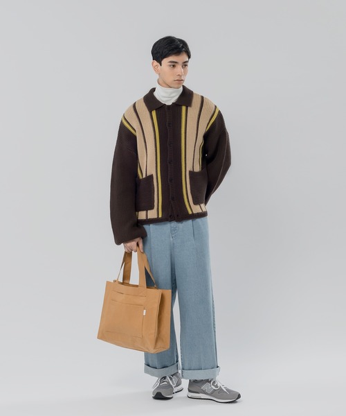 MUHET（ミュエータ）の「ストライプカーディガン（カーディガン/ボレロ・レディース・ダークブラウン/グリーン・SMALL/MEDIUM/X-LARGE）」の18枚目の写真