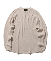 BEAMS PLUS | BEAMS PLUS / ワッフル クルーネック ロングスリーブ Tシャツ(Tシャツ/カットソー)