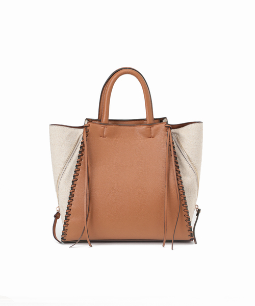 SLOBE IENA（スローブイエナ）の「SLOBE IENA ステッチデザインバッグ◆（ハンドバッグ・レディース・ホワイト/キャメル・FREE）」の17枚目の写真