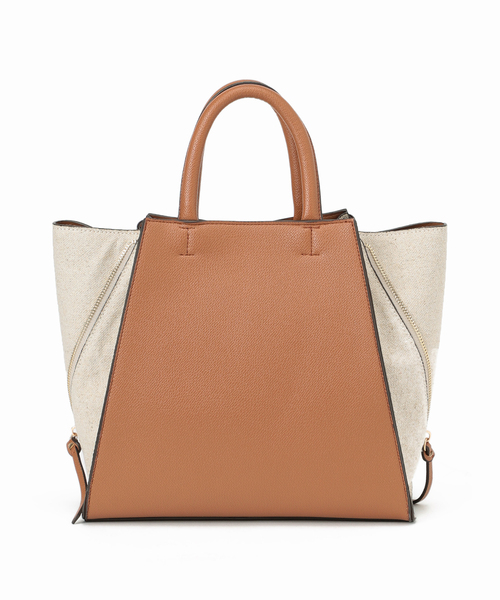 SLOBE IENA（スローブイエナ）の「SLOBE IENA ステッチデザインバッグ◆（ハンドバッグ・レディース・ホワイト/キャメル・FREE）」の15枚目の写真