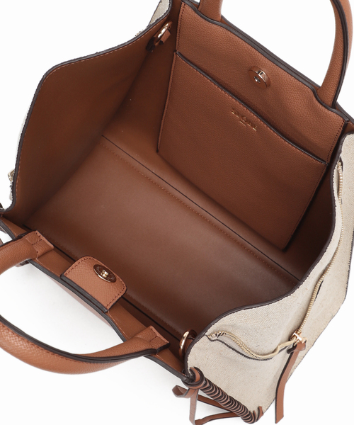 SLOBE IENA（スローブイエナ）の「SLOBE IENA ステッチデザインバッグ◆（ハンドバッグ・レディース・ホワイト/キャメル・FREE）」の13枚目の写真