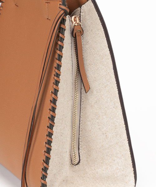 SLOBE IENA（スローブイエナ）の「SLOBE IENA ステッチデザインバッグ◆（ハンドバッグ・レディース・ホワイト/キャメル・FREE）」の11枚目の写真