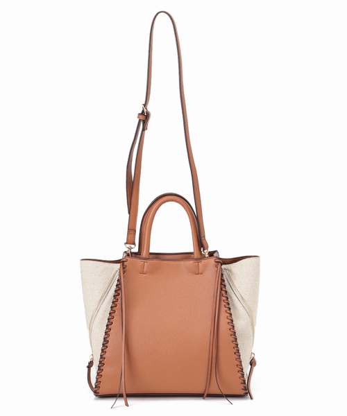 SLOBE IENA（スローブイエナ）の「SLOBE IENA ステッチデザインバッグ◆（ハンドバッグ・レディース・ホワイト/キャメル・FREE）」の8枚目の写真