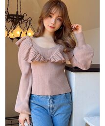 RESEXXY | ラッフルデザインニットトップス(ニット/セーター)