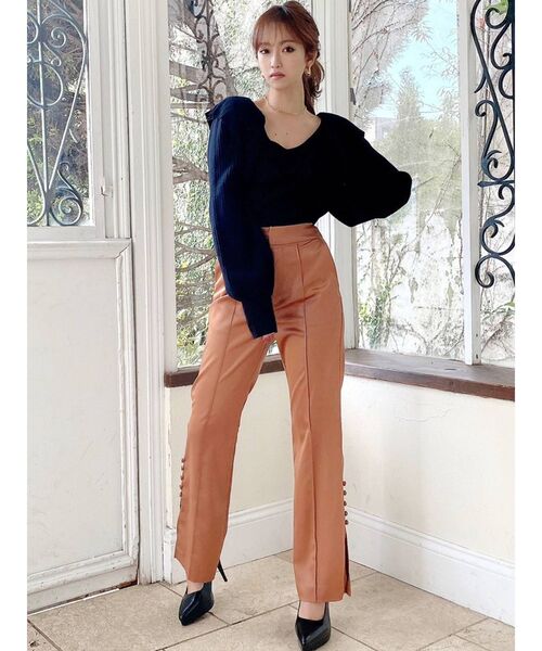 RESEXXY（リゼクシー）の「ラッフルデザインニットトップス（ニット/セーター・レディース・ブラック/ピンク/アイボリー・FREE）」の20枚目の写真