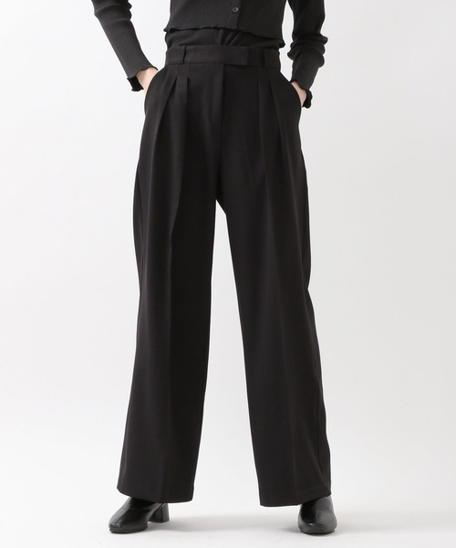 ALAND（エーランド）の「3.3Field Trip／2-TUCK ワイドパンツ　2265713（スラックス・レディース・グレー/ブラック・SMALL/MEDIUM）」の2枚目の写真