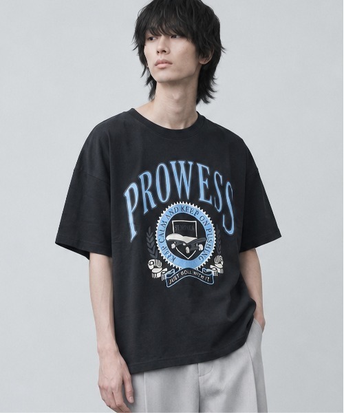 NO WAY(ノーウェイ)の「/Bl/天竺プリントTシャツ 半袖(Tシャツ/カットソー・レディース・ブルー/杢グレー/スミクロ・MEDIUM/LARGE/FREE)」の2枚目の写真