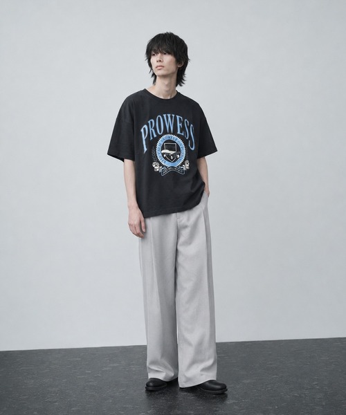 NO WAY(ノーウェイ)の「/Bl/天竺プリントTシャツ 半袖(Tシャツ/カットソー・レディース・ブルー/杢グレー/スミクロ・MEDIUM/LARGE/FREE)」の10枚目の写真